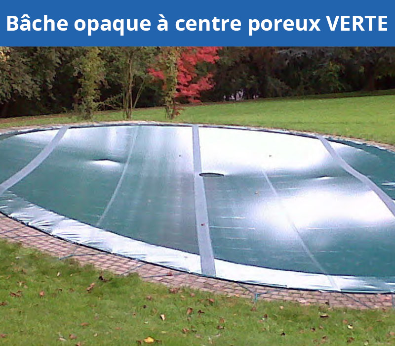 Bâche opaque à centre poreux VERTE